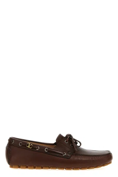 Valentino Garavani 'driver Fastaway' Loafers In Brown