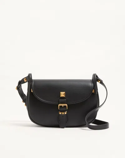 Valentino Garavani Flâneuse Medium Leather Shoulder Bag Woman Black Uni