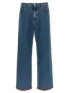Valentino Denim Jeans With Back Patch Pockets In Blue