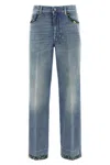 Valentino Womens Denim Blu Lav Chiaro Embroidered Straight-leg Denim Jeans In Blue