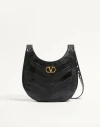 Valentino Garavani  Garavani Hoboho Small Hobo Bag In Chevron-patterned Nappa Leather Woman