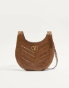 Valentino Garavani Hoboho Small Hobo Bag In Chevron-patterned Nappa Leather Woman