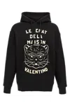Valentino Garavani Sweatshirt With Le Chat De La Maison Patch In Black