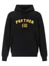 Valentino Hooded Sweatshirt With Front Pocket And Ribbed Hem In Black