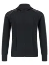 Valentino Hooded Sweater With Long Sleeves And Ribbed Cuffs In Black