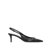 Valentino Garavani Valentino Vlogo 60 Leather Slingback Pump In Black