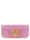 Valentino Garavani Textured Moire Clutch With Signature Logo