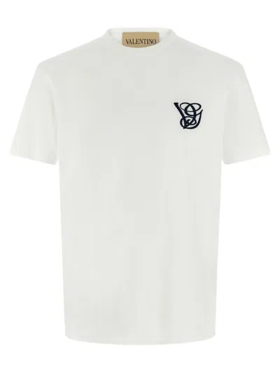 Valentino Cotton T-shirt With Vg Patch In White
