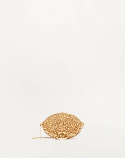 Valentino Garavani Garavani Minaudiere Carry Secrets With Chain Woman Gold Uni