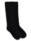 Valentino Stretch Mohair Blend Knee-high Socks In Black