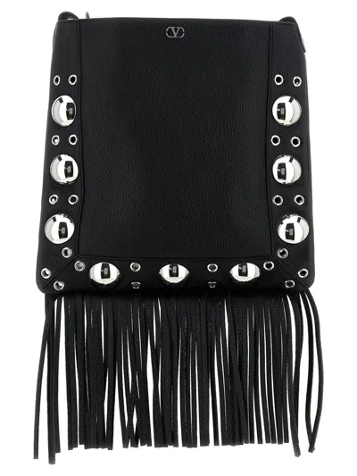 Valentino Garavani 'nellcôte' Shoulder Bag In Black