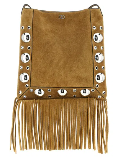 Valentino Garavani 'nellcôte' Shoulder Bag In Neutral