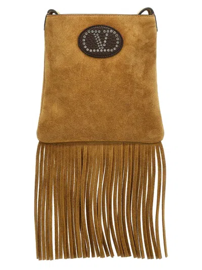 Valentino Garavani 'nellcôte' Small Crossbody Bag In Brown