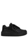 Valentino One Stud Xl Leather Low-top Sneakers In Black