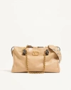 Valentino Garavani  Garavani Panthea Shoulder Bag In Nappa Leather With Chevron Pattern Wom In Brown