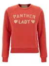 Valentino Garavani Panther Lady Sweatshirt In Red