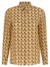 Valentino Garavani Petit Charles Print Shirt Shirt And Blouse White In Brown