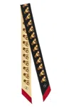 Valentino 'petit Charles' Scarf With Dual Color Accents In Multi