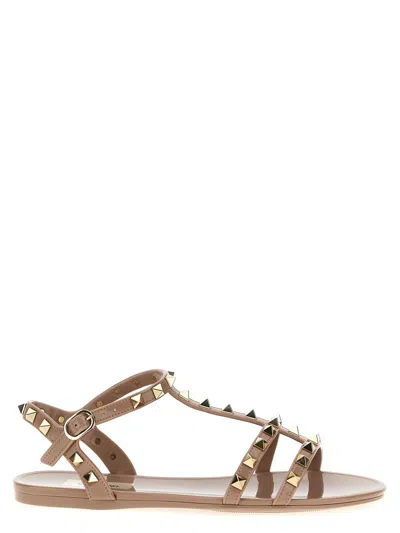 Valentino Garavani Pm Summer Rockstud Sandals Beige