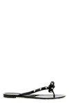 Valentino Heel Sandals With Bow Accent And Studded Embellishments
