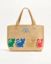 Valentino Garavani  Garavani Raffiachat Large Raffia Shopping Bag Woman Natural Uni In Brown