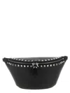 Valentino Pebbled Stud Leather Belt Bag In Black
