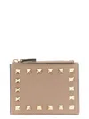 Valentino Garavani Rockstud Cardholder In Pink