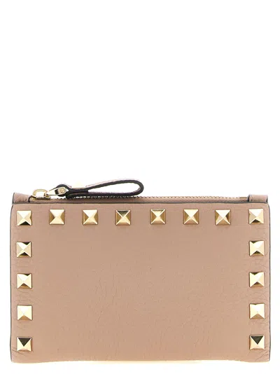 Valentino Garavani 'rockstud' Cardholder In Pink