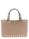 Valentino Garavani Mini Rockstud Leather Top Handle Bag In Pink