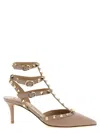 Valentino Rockstud Pointed Toe Stiletto Heel Pumps In Pink