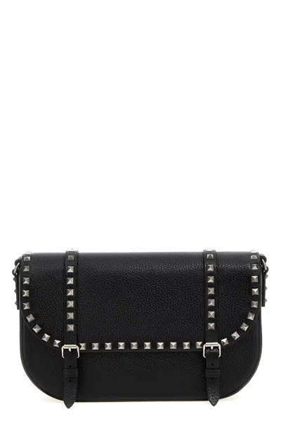 Valentino Garavani 'rockstud' Shoulder Bag In Black