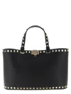 Valentino Borsa A Mano Rockstud In Pelle Nera  Donna