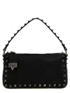 Valentino Garavani Rockstud Small Shoulder Bag In Black