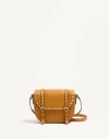 Valentino Garavani  Garavani Rockstud Small Shoulder Bag In Grainy Calfskin Woman Golden Cu