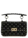 Valentino Mini Spiked Leather Shoulder Handbag In Black