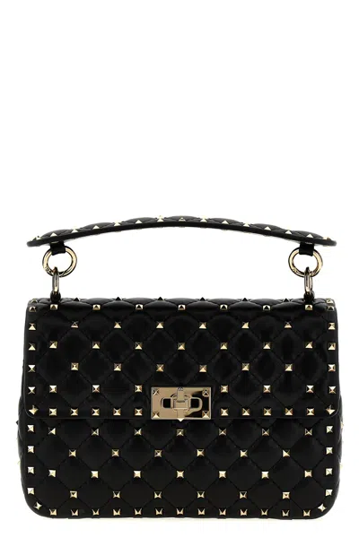 Valentino Garavani Rockstud Spike Quilted Chain Strap Shoulder Bag In Black