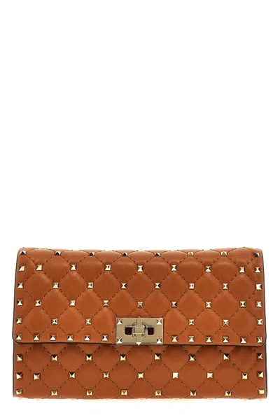 Valentino Garavani 'rockstud Spike' Shoulder Bag In Brown