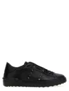 Valentino Garavani Rockstud Untitled Sneaker In Calfskin Leather In Black
