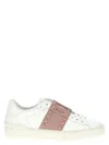 Valentino Studded Calfskin Sneakers Rubber Studs In Pink