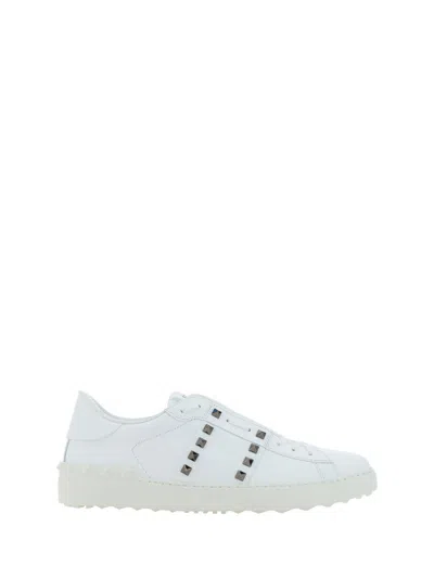 Valentino Garavani Sneaker Bianche Rockstud In Pelle Valentino Garavan In White