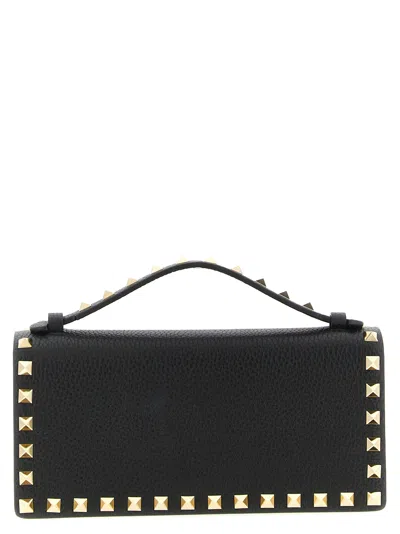 Valentino Garavani 'rockstud' Wallet On Chain In Black