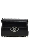 Valentino Small Rectangular Shoulder Bag With Chain Strap In Black