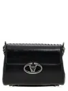 Valentino Small Rectangular Shoulder Bag With Chain Strap In Black