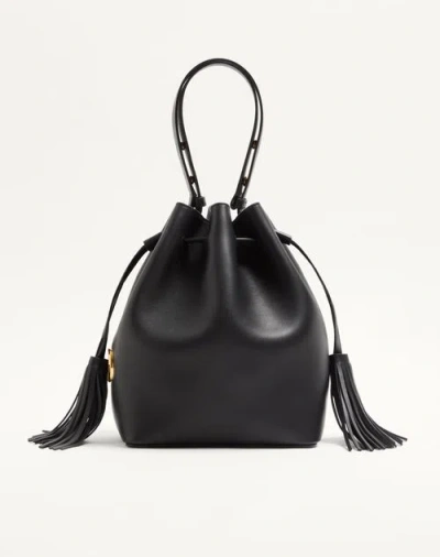 Valentino Garavani So Seau Medium Leather Bucket Bag Woman Black Uni