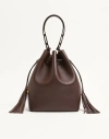 Valentino Garavani Sac Seau Moyen  Garavani So Seau En Cuir Femme Marron Uni In Brown