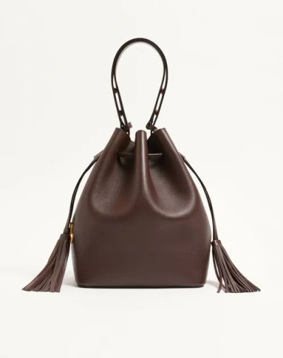 Valentino Garavani Sac Seau Moyen  So Seau En Cuir Femme Marron Uni In Brown