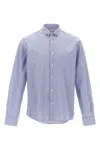 Valentino Garavani Cotton Striped Shirt With Button-down Collar In Multi
