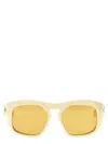Valentino Acetate Square Frame Sunglasses In Yellow