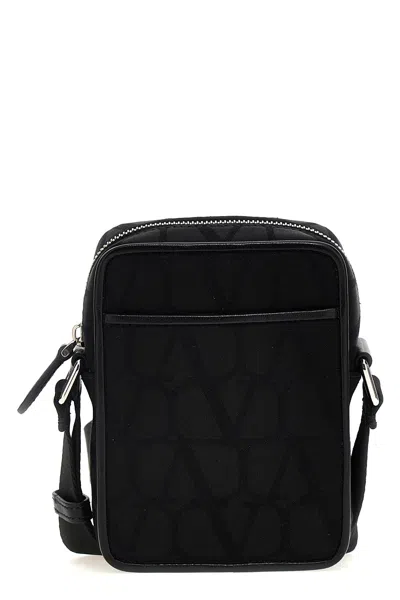 Valentino Garavani Iconographic Canvas Shoulder Bag In Neutral