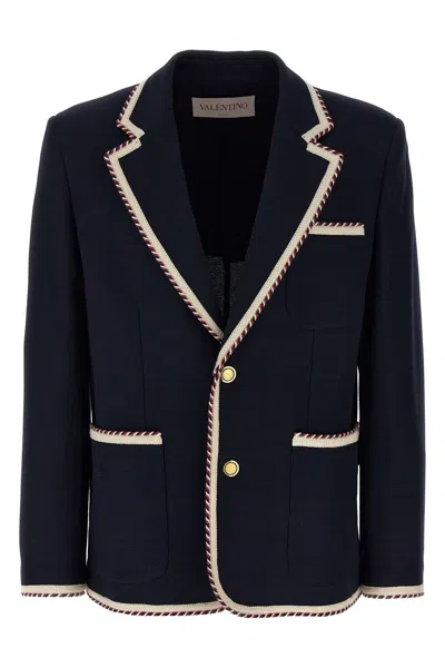 Valentino Garavani  Garavani Torchon Blazer In Blue